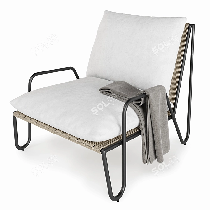 Coastal Comfort Outdoor Chair 3D model image 6