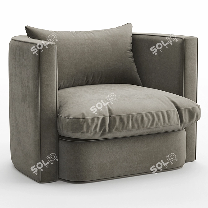 Elegant Jules Armchair 2013 3D model image 1