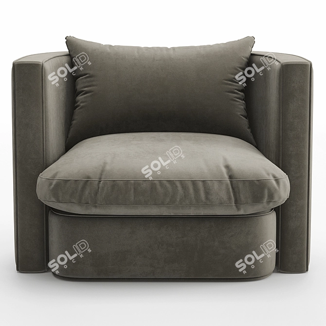 Elegant Jules Armchair 2013 3D model image 2