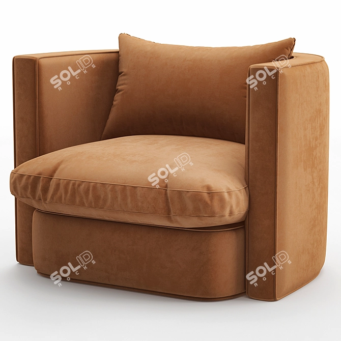 Elegant Jules Armchair 2013 3D model image 5