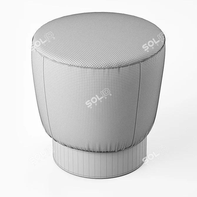 Comfortable Pouf By Belt & Cross 3D model image 6