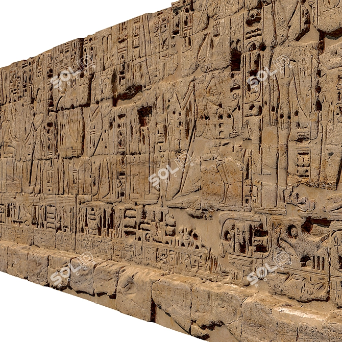 Ancient Egyptian Wall Replica 3D model image 3