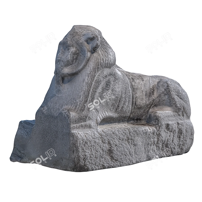 Ancient Egyptian Sculpture: Authentic 3D Model 3D model image 1