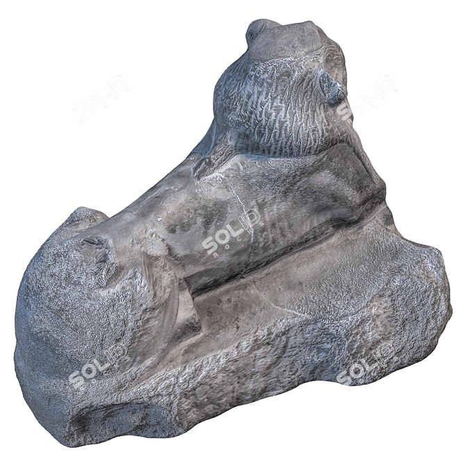 Ancient Egyptian Sculpture: Authentic 3D Model 3D model image 5