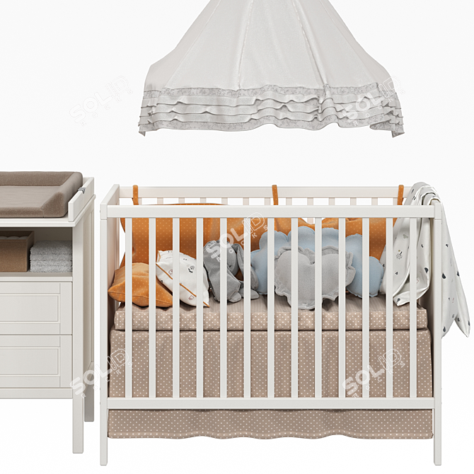 IKEA SUNDVIK Children's Furniture: 2 Colors, Timeless Style 3D model image 6