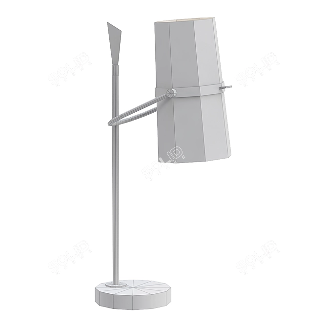 Sleek Black Table Lamp 3D model image 2