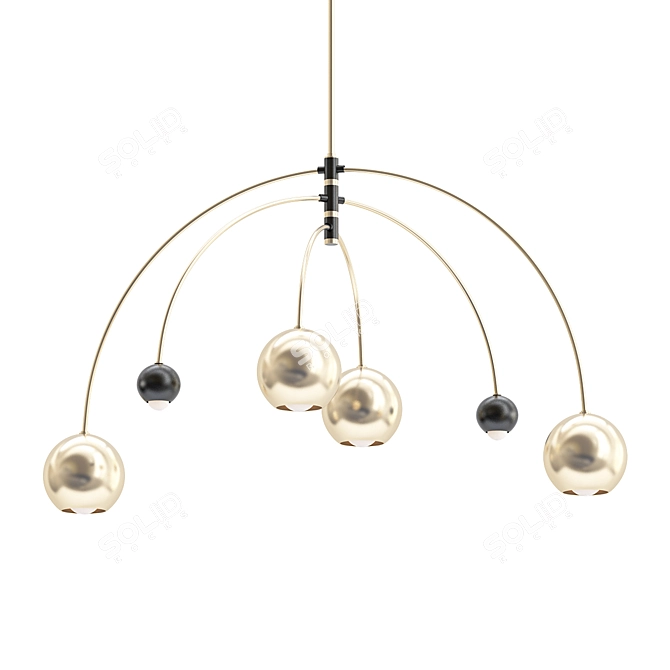 Elegant Willow Pendant 3D model image 1