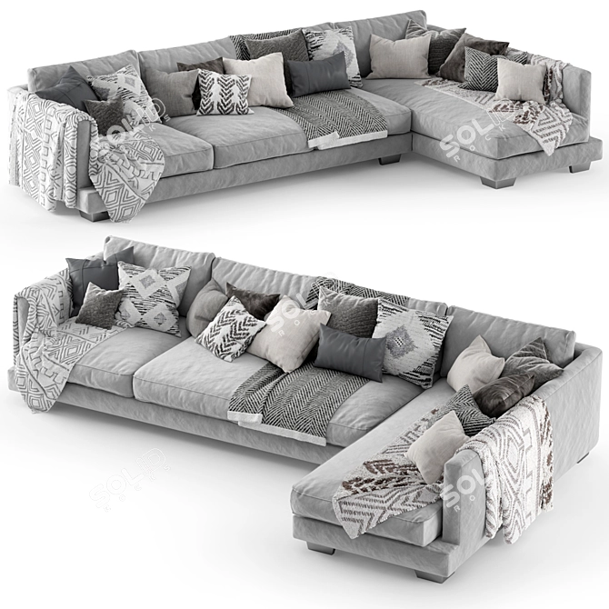 Modern Comfort: Sits Colorado Corner Sofa 3D model image 6