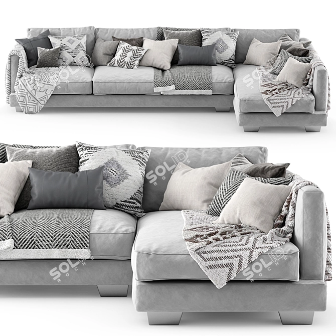 Modern Comfort: Sits Colorado Corner Sofa 3D model image 1