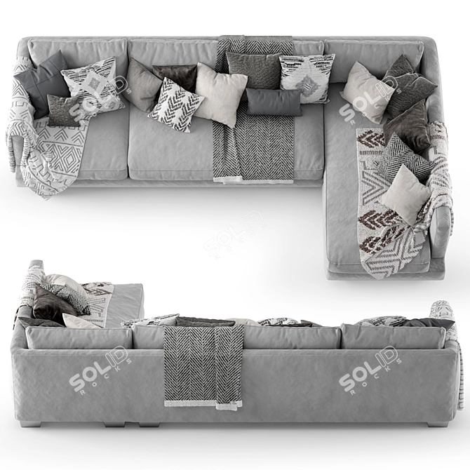 Modern Comfort: Sits Colorado Corner Sofa 3D model image 2