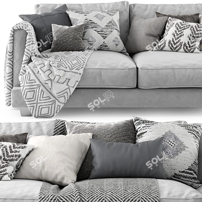 Modern Comfort: Sits Colorado Corner Sofa 3D model image 3