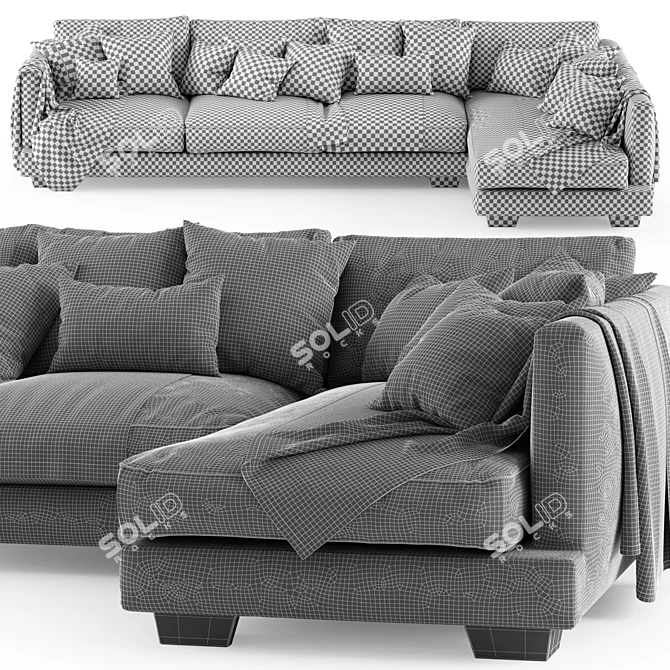 Modern Comfort: Sits Colorado Corner Sofa 3D model image 5