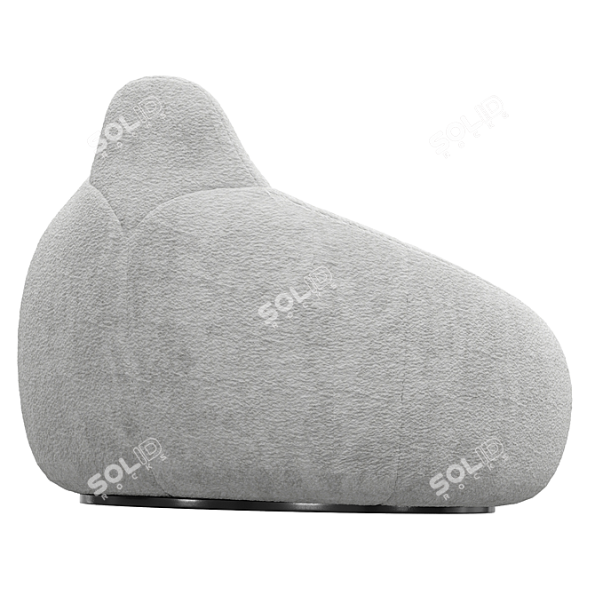 Cozy Chic: Ligne Roset Pumpkin Pouf 3D model image 6