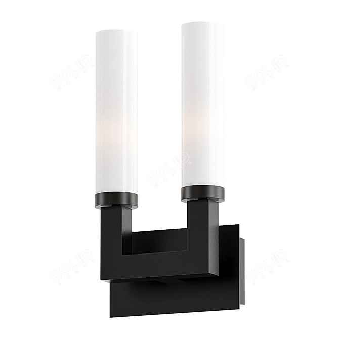Modern Twin Outdoor Sconce 3D model image 1