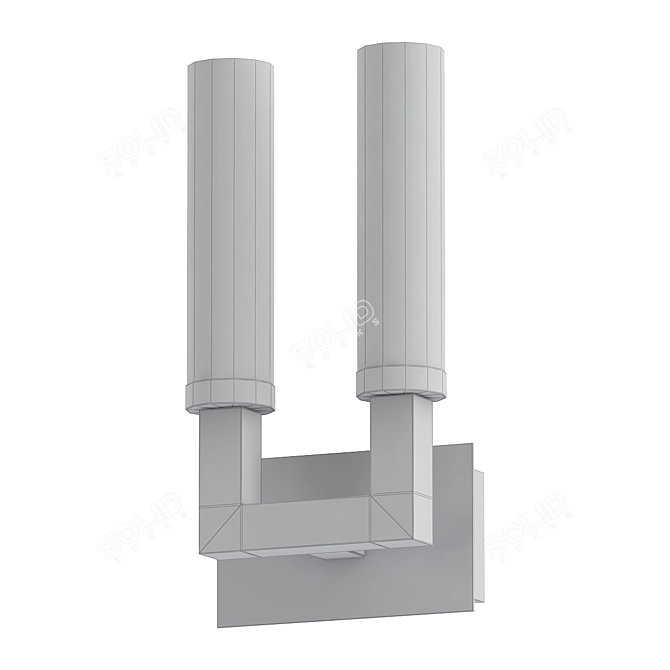 Modern Twin Outdoor Sconce 3D model image 2