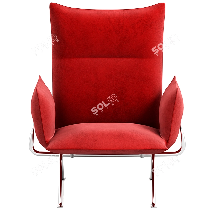 Elegant Fabric Officina Armchair 3D model image 3