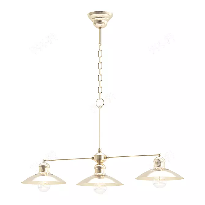 Elegant Magrib Pendant Light 3D model image 1