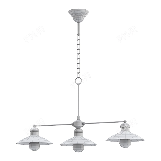 Elegant Magrib Pendant Light 3D model image 2