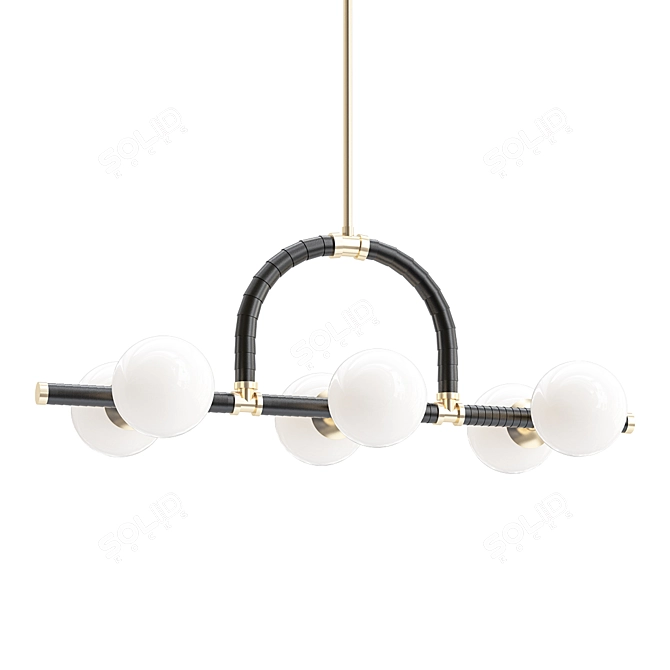 Elegant Linear Chandelier: Harrison 3D model image 1