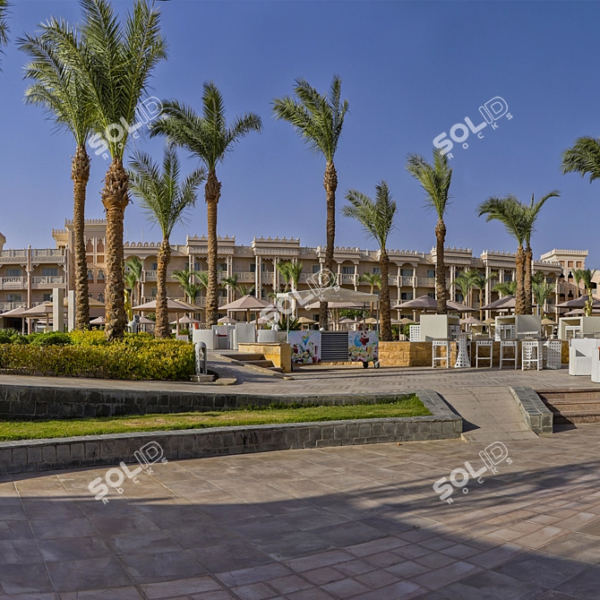 Egyptian Daytime HDRI: House with Pool 3D model image 4