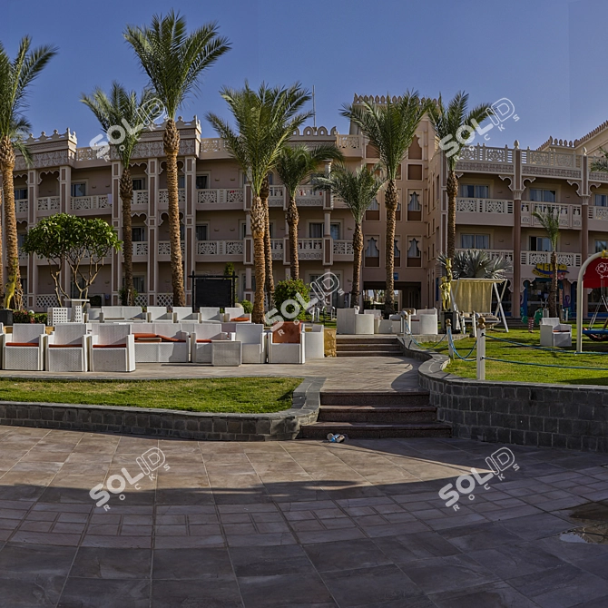 Egyptian Daytime HDRI: House with Pool 3D model image 6