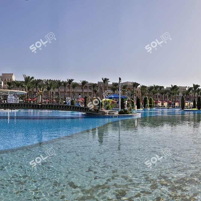 Title: Egyptian Poolside HDRI 3D model image 6