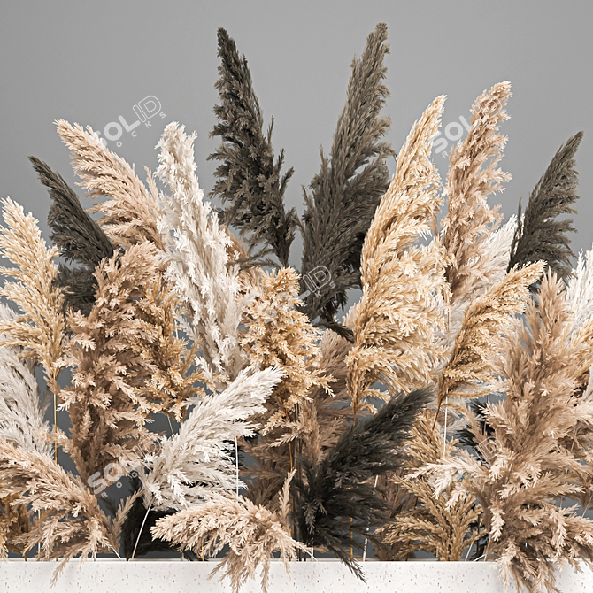 Ethereal Reed Bouquet 3D model image 3