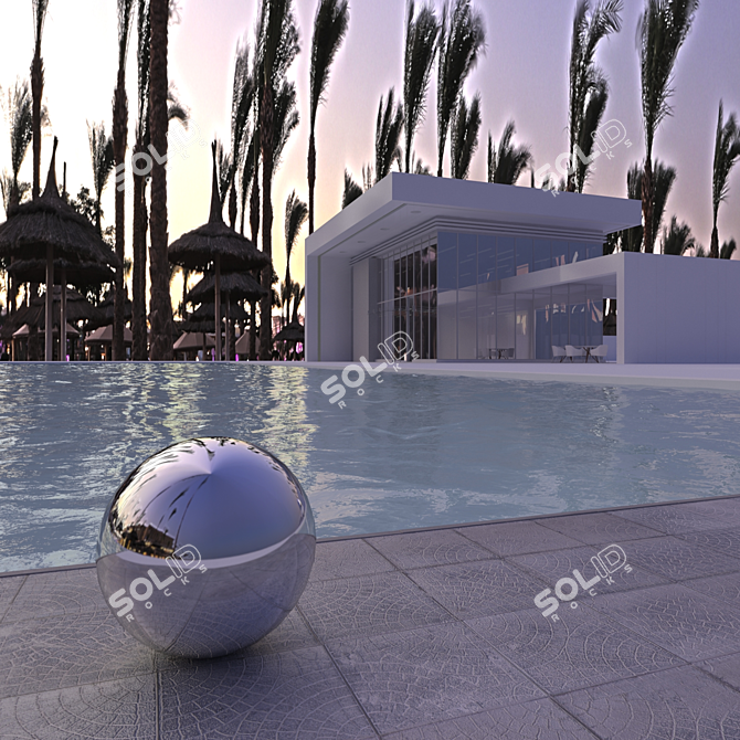 Egyptian Evening Oasis HDRI 3D model image 2