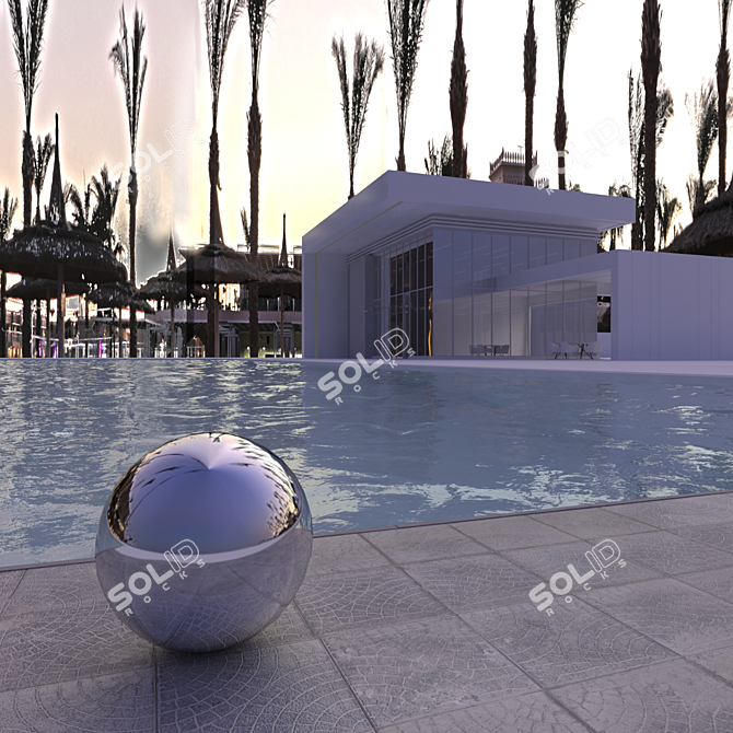 Egyptian Evening Oasis HDRI 3D model image 6