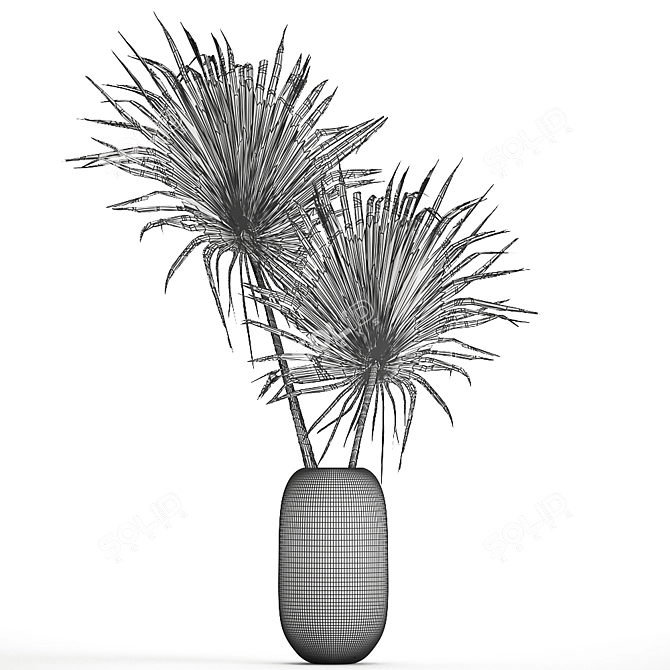 Palm Leaf Bouquet 3D model image 5