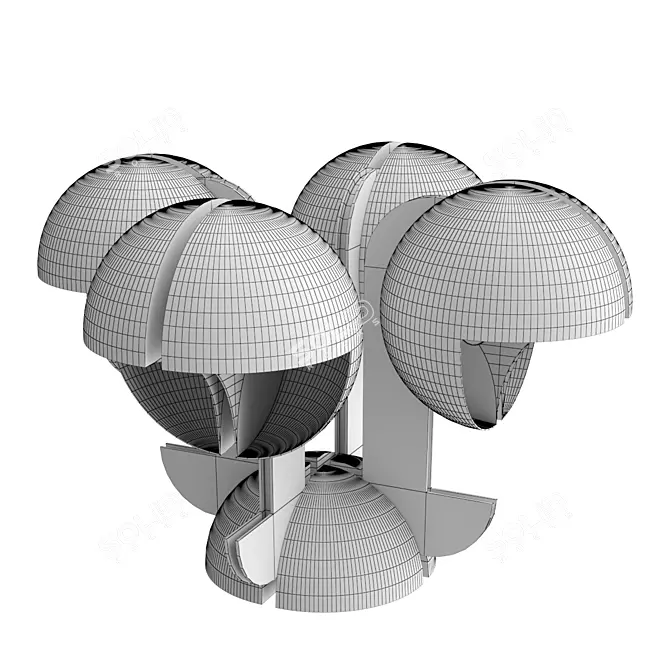 Martinelli Luce Ruspa 4: Elegant Lighting Fixture 3D model image 2