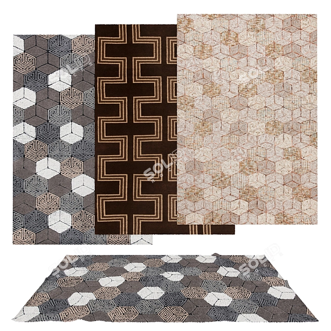 Versatile Rug Set: V-Ray, Corona & More 3D model image 1