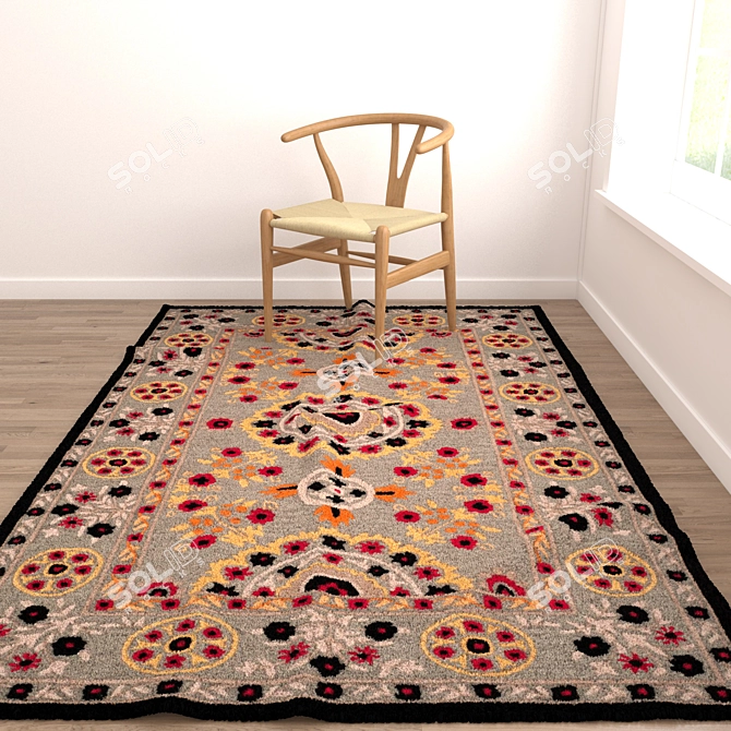 Versatile Rug Set: 3D Models with Various Textures 3D model image 5