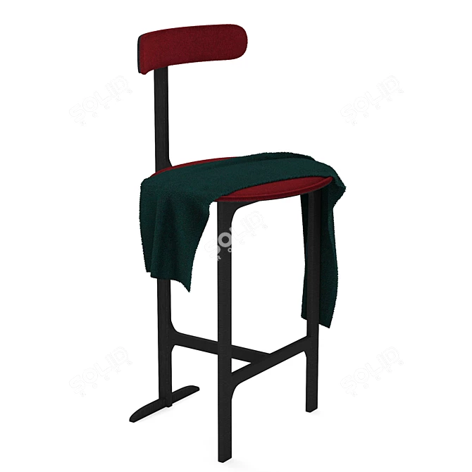 Park Place Counter Stool: Comfort and Style 3D model image 1