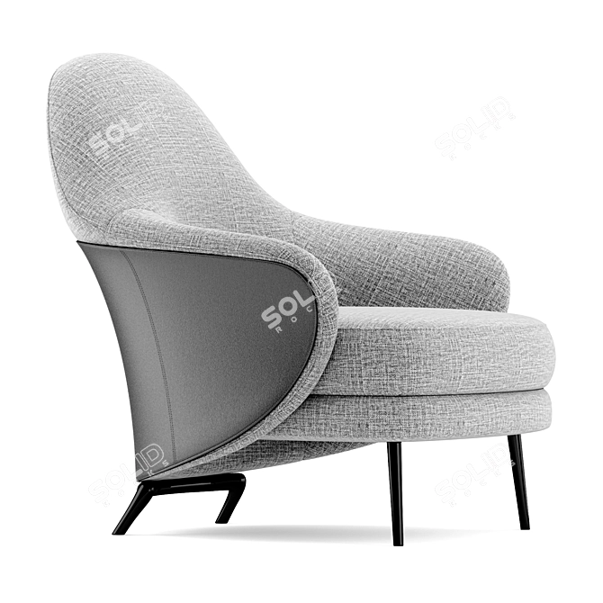 Modern Comfort: ANGIE Armchair by Minotti 3D model image 3