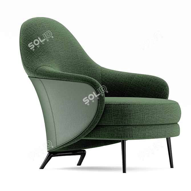 Modern Comfort: ANGIE Armchair by Minotti 3D model image 5