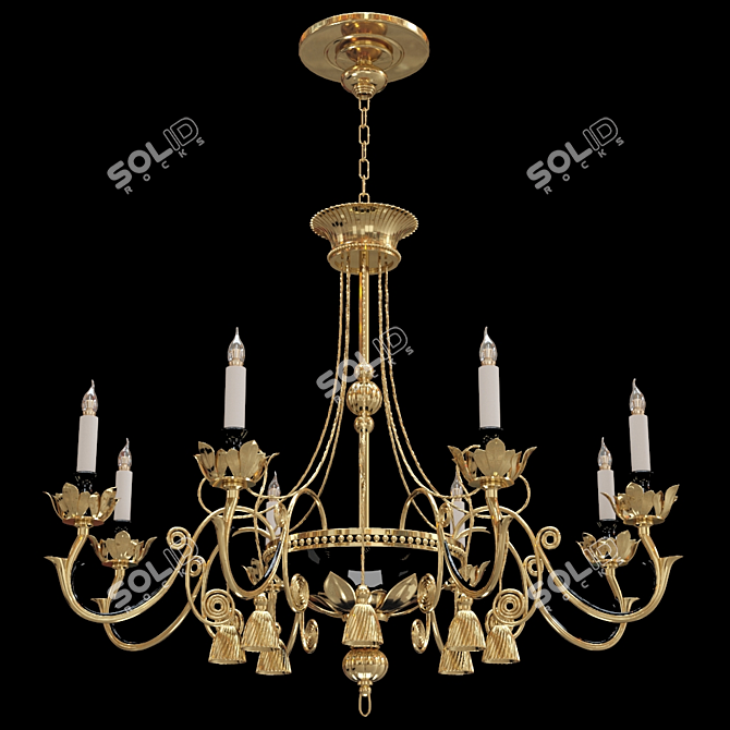 Modern Visconti Ceiling Lighting 3D model image 1