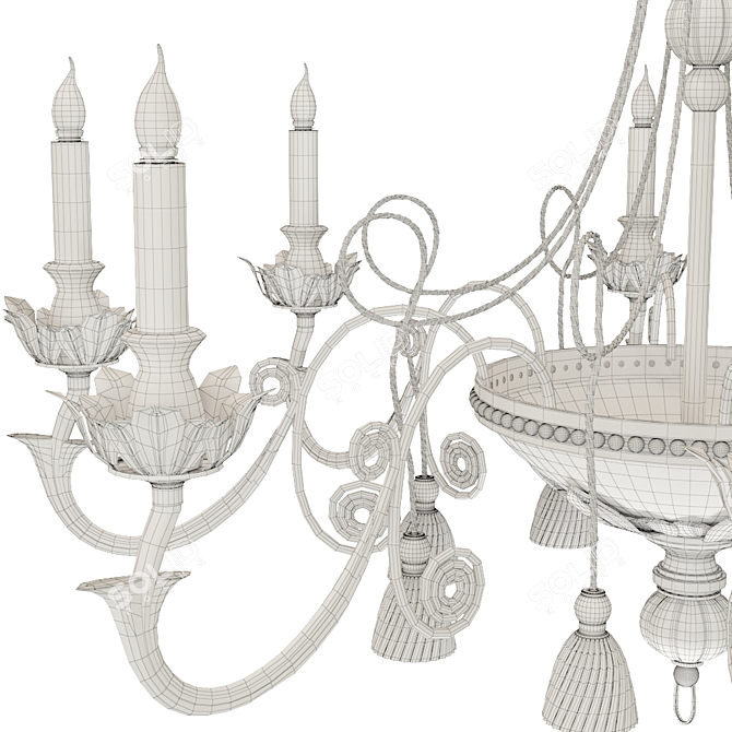 Modern Visconti Ceiling Lighting 3D model image 4