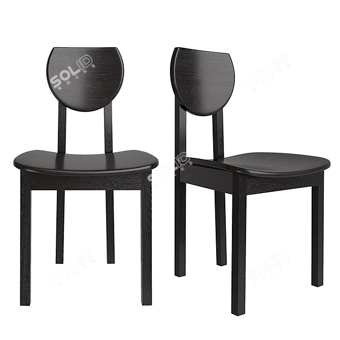 Tribal Twin Chairs: Elegant and Comfortable 3D model image 2