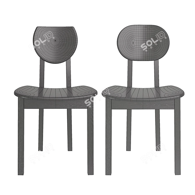 Tribal Twin Chairs: Elegant and Comfortable 3D model image 4