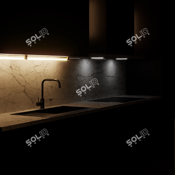 Modern Miele Kitchen: KM 6319 Hob Panel 3D model image 6