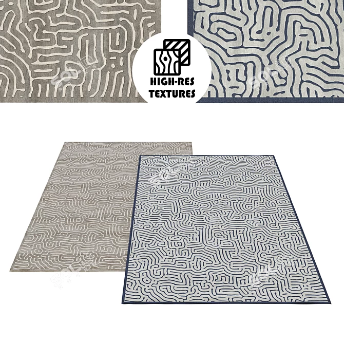 Maze Magic Rug Set 3D model image 1