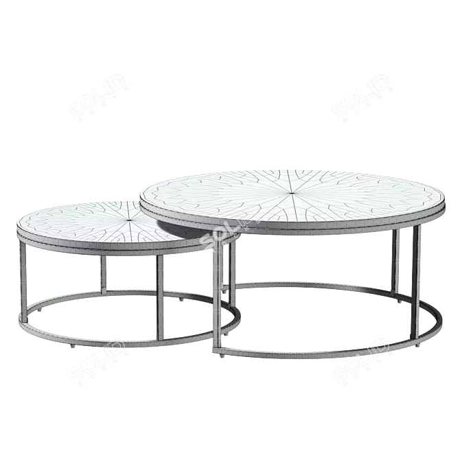 Bronx Coffee Table Set: Stylish and Functional 3D model image 2