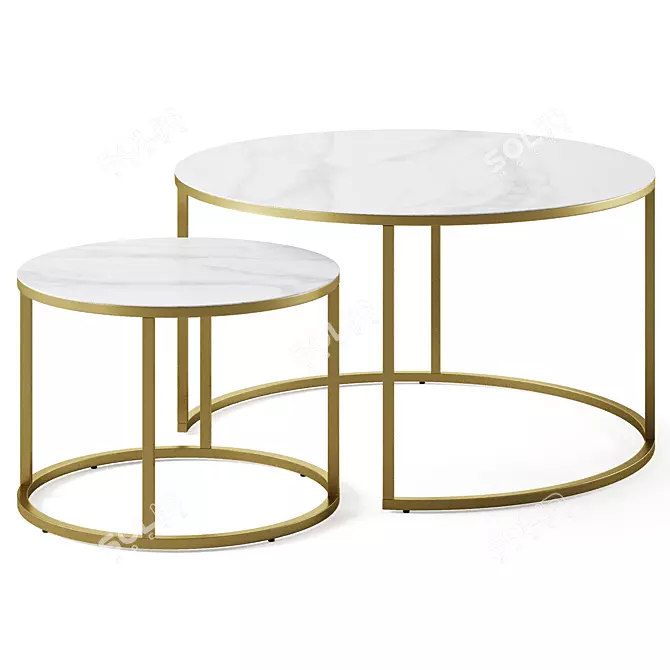 La Forma Leonor Coffee Table Set 3D model image 1