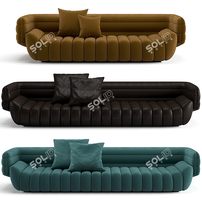 Modern Tactile Sofa for Luxurious Comfort 3D model image 1