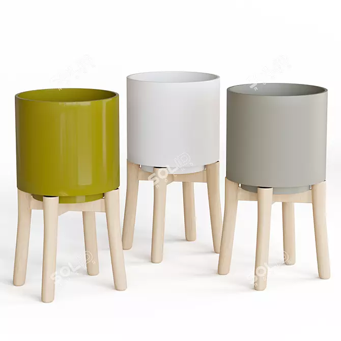 Florian Planter with Gelvei Legs 3D model image 1