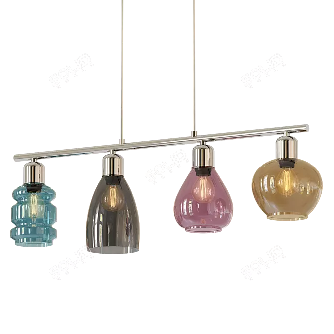 Modern Coral Pendant Light 3D model image 1