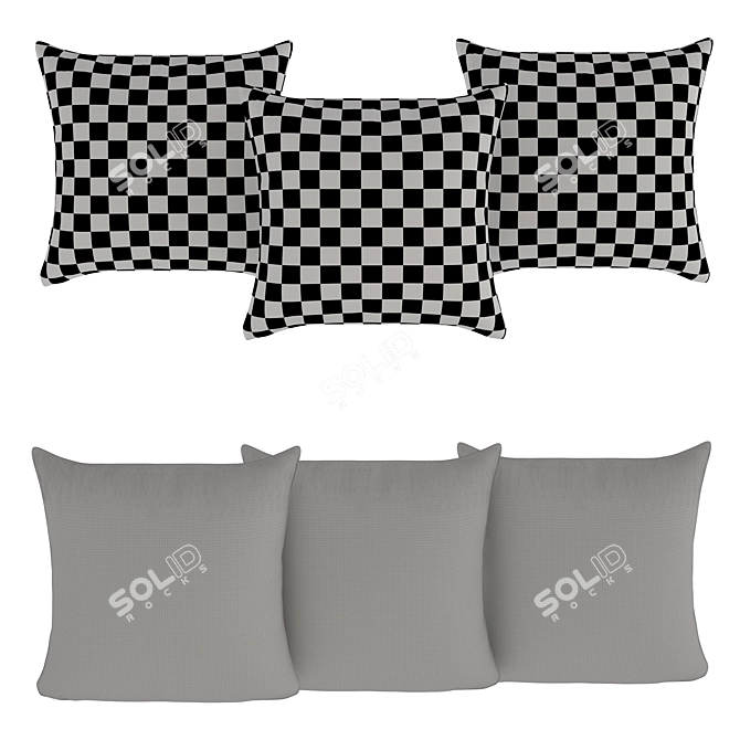 Squid Game Pillow Set: Deadly Comfort 3D model image 2