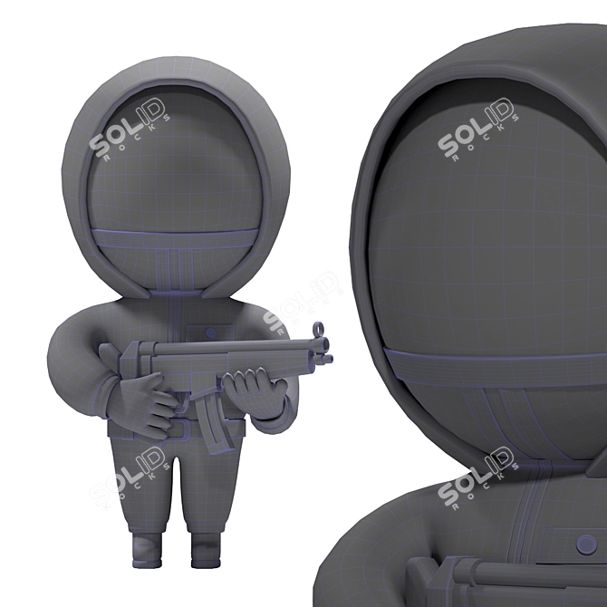 Squid Game Soldier: 3D Model Kit 3D model image 4