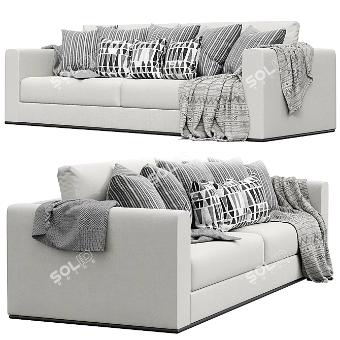 Elegant Telford Sofa | Luxurious Comfort 3D model image 5